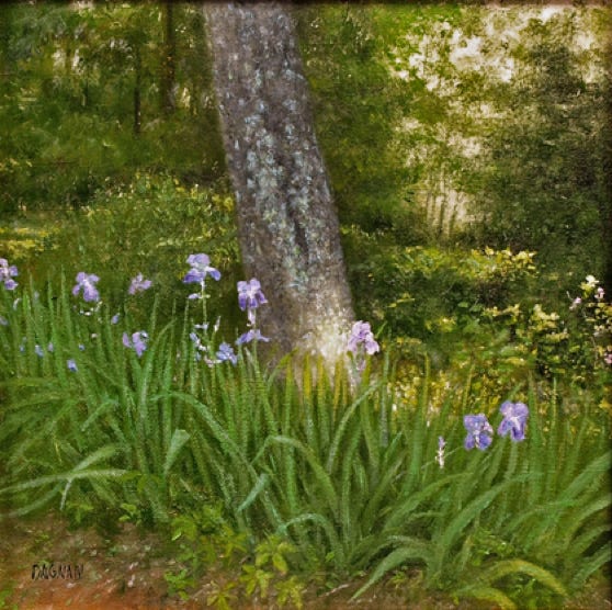 Oil Painting, Iris, Landscape, by Gary Dagnan