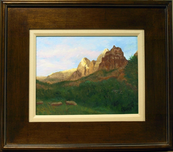 Painting of mountain light in Utah