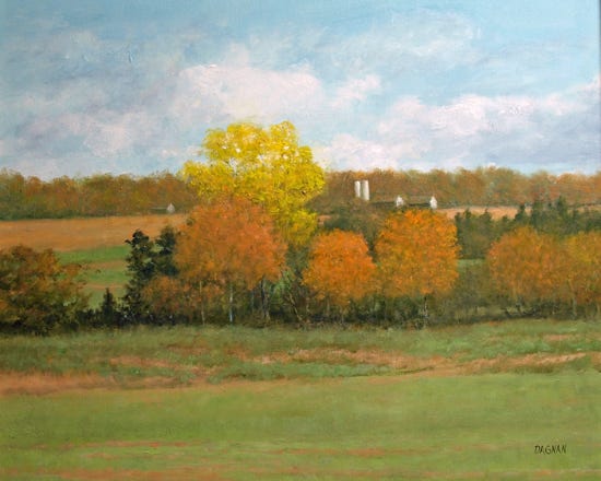 Virginia farm in Autumn painting by Gary Dagnan