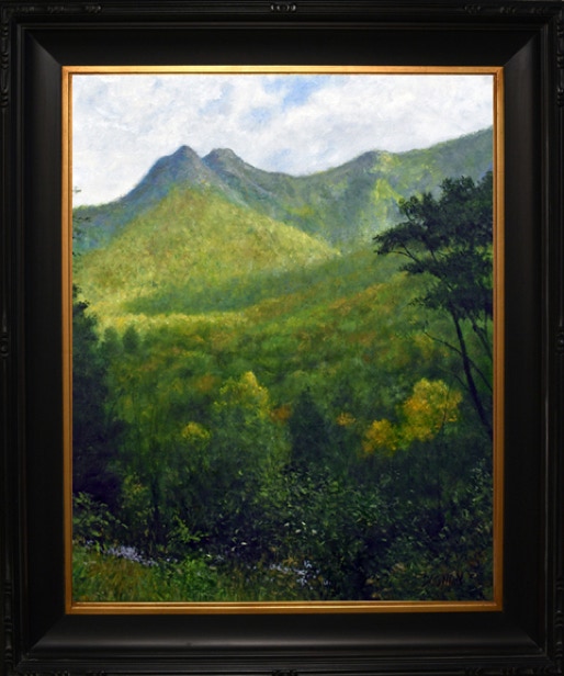 Painting of the Chemney Tops in the Smoky Mountains Tennessee by Gary Dagnan
