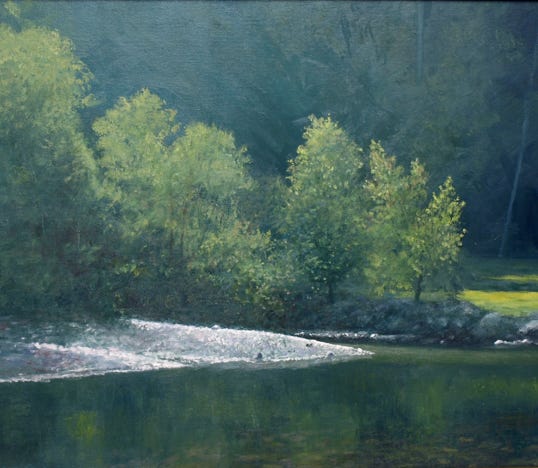 Painting of Little River in the Smoky Mountains by Gary Dagnan