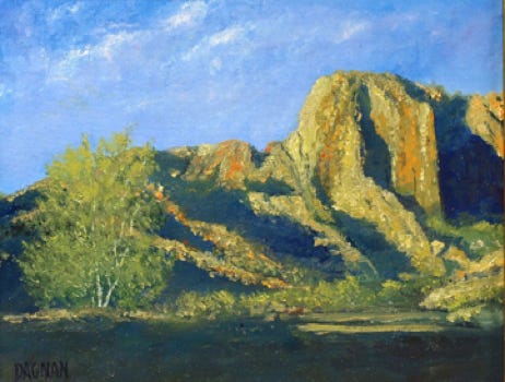 Painting of Kolob Canyon in Utah by Gary Dagnan