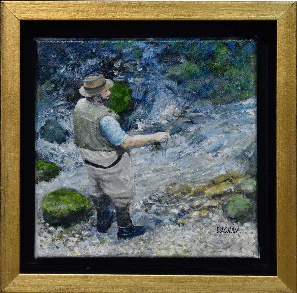 Man fishing for trout