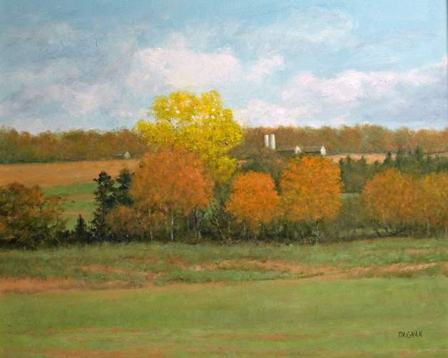 Virginia farm in Autumn painting by Gary Dagnan